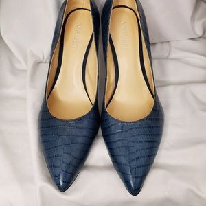 Navy Alligator Nine West Heels